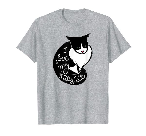 

cute tuxedo cat t-shirt, White;black