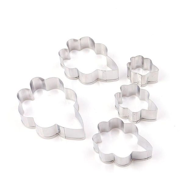 

cake tools 5pcs decorative fondant molds flower petal biscuit cookies cutter mould