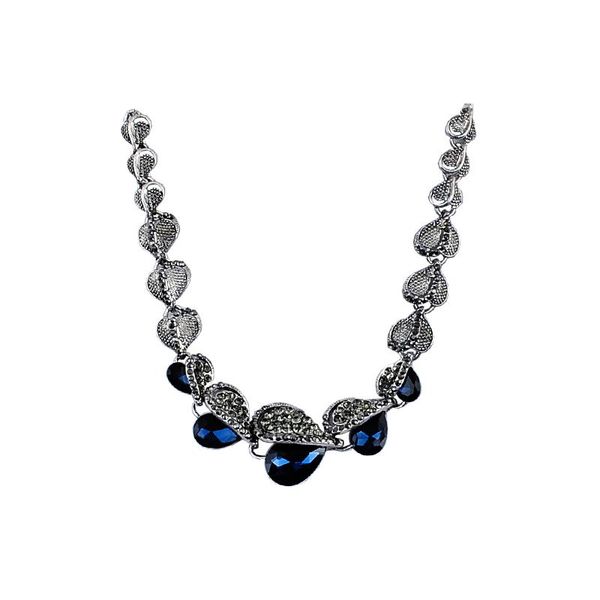 

chains trendy necklace for women crystal rhinestone choker, Silver