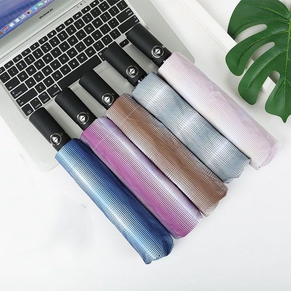 

umbrellas windproof automatic folding umbrella female male anti-uv waterproof men rain women gift parasol wave pattern elegant.