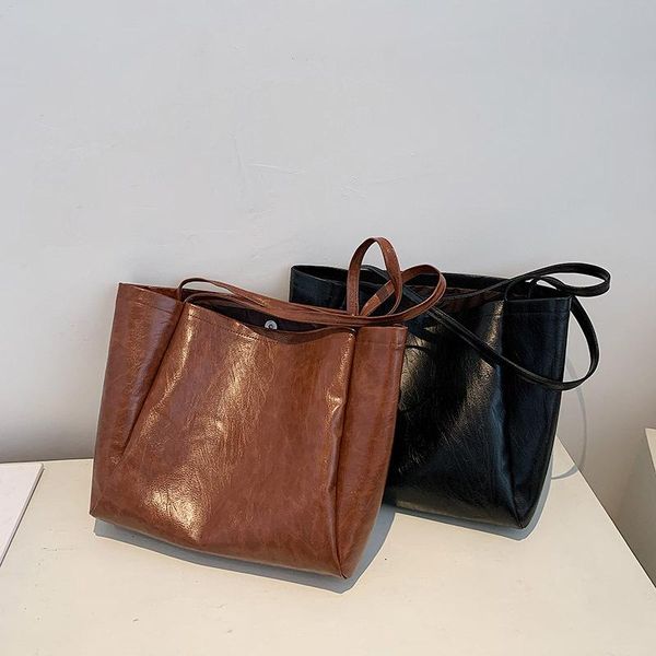 

evening bags 2021 women bag european and american retro simple luxury handbag large capacity tote female shoulder feminina sac