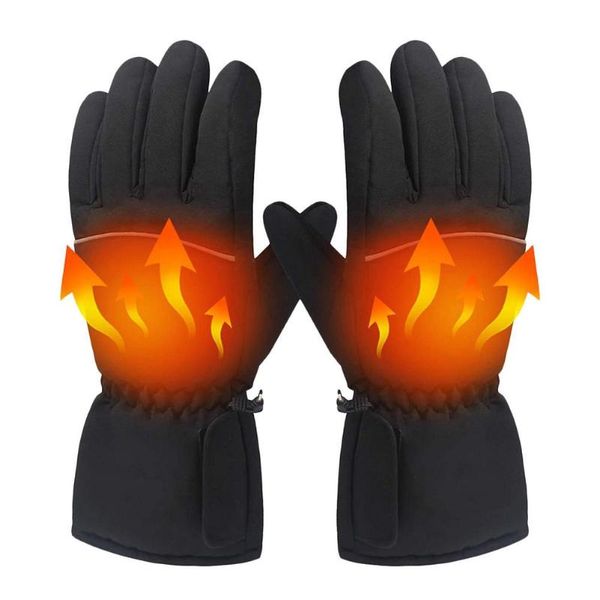 

ski gloves winter electric heating skiing battery heated glove 3.7v 1.1a cycling motorcycle five fingers thermal