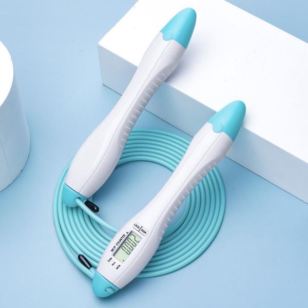 

jump ropes rope skipping digital weight calorie time setting sound reminder adjustable with counter to burn calories