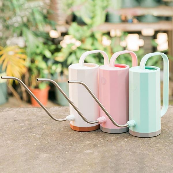 

watering equipments plant can plastic white flowers water kettle long spout pot 1200ml for succulents outdoor garden