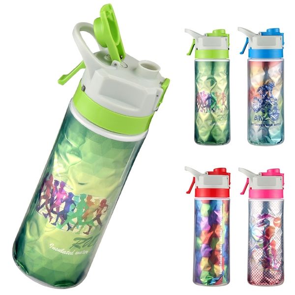 

02COOL upgrade, cold spray, plastic gel, sports kettle, PE outdoor fitness cycling water cup.