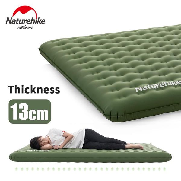 

outdoor pads naturehike comfort 13cm thicken camping air bed ultralight double inflatable mat waterproof portable travel tent sleeping pad