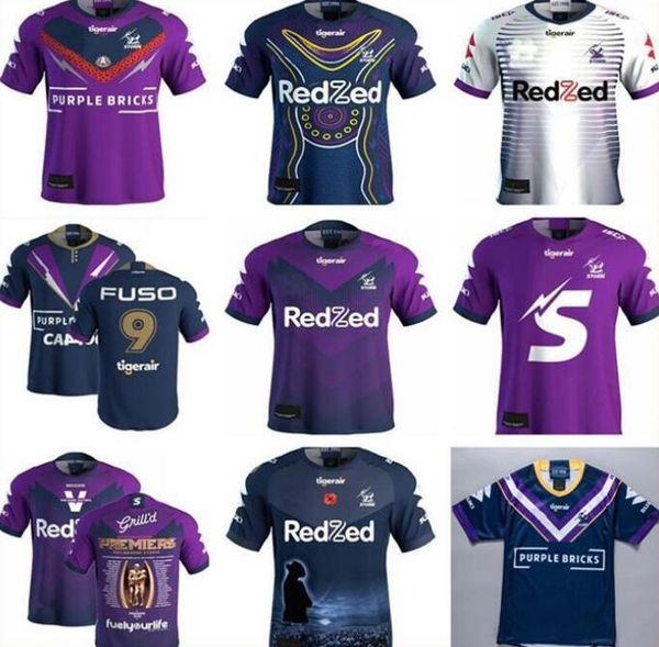 

melbourne storm 20 rugby jersey shirt 2122 league anzac, Black