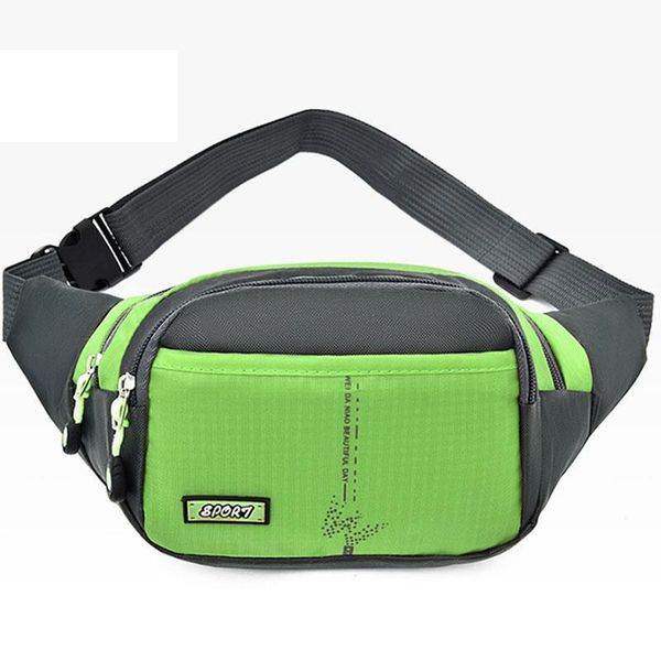 

men's and women's waist girls waterproof bag outdoor running chains letter zipper fashion fanny pack casual tote canvas