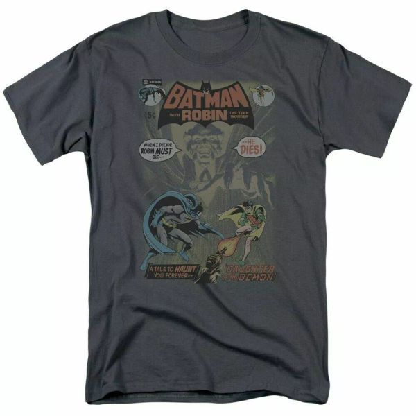 

DC Batman #232 Cover T Shirt Mens Licensed DC Comics Tee Charcoal, White;black