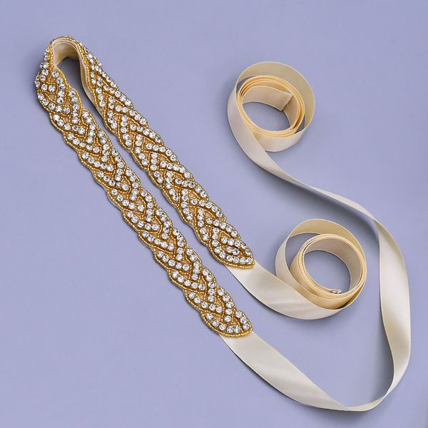 

100% handmade wedding belt champagne gold rhinestone waist belt bridal belts with crystal cocktail dresses belt woman belts, White