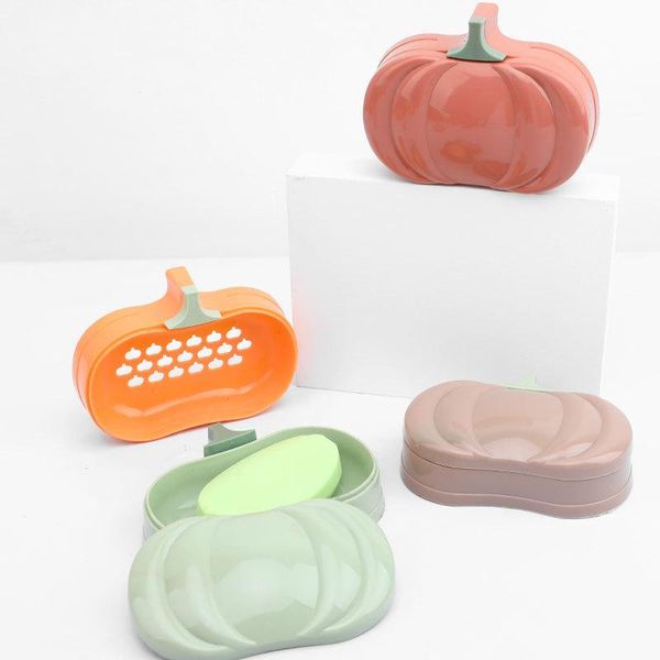 

soap dishes 1pcs non-slip box pumpkin holder bathroom supplies creative large drainer container for home shower