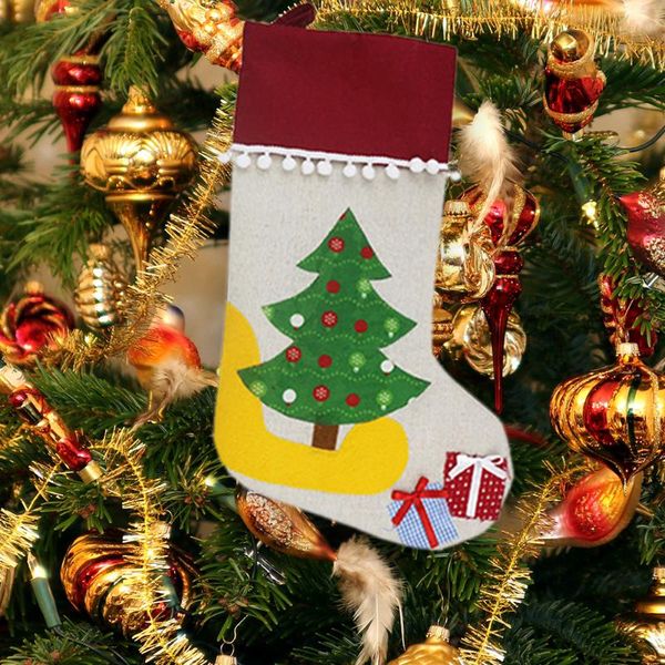 

christmas decorations stockings cartoon animal design kids candy gifts bag xmas tree hanging pendants year holiday ornaments