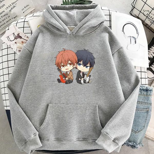 

men's hoodies & sweatshirts yaoi bl given anime funny music cartoon kawaii mafuyu and uenoyama clothes long sleeve plus size harajuku, Black