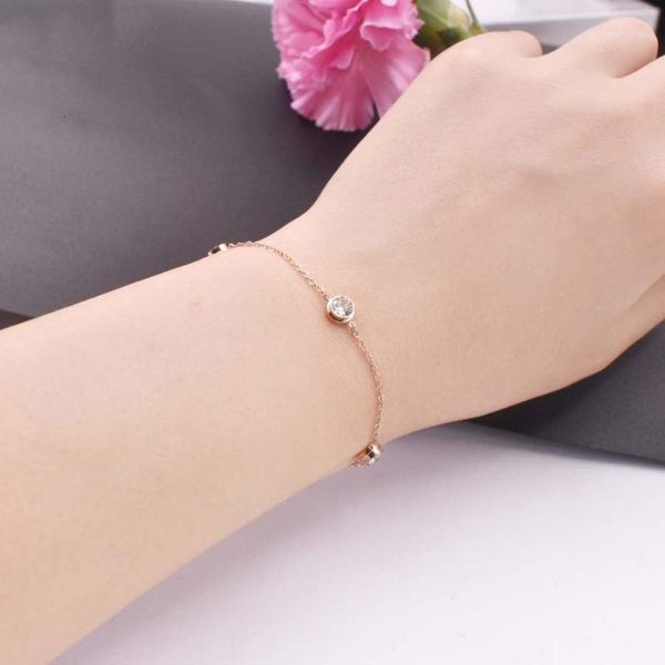 

charm bracelets miara.l 2021 direct fashion rose gold three stone bracelet titanium steel jewelry, Golden;silver