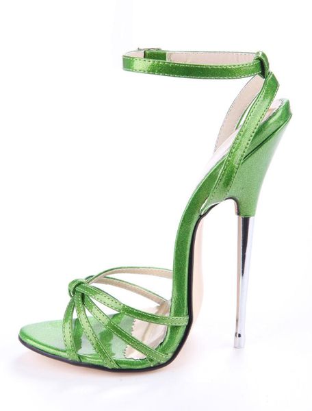 

sandals peep toe party buckle thin heels est fashion dress shoes price selling green/red/pink high 16cm, Black