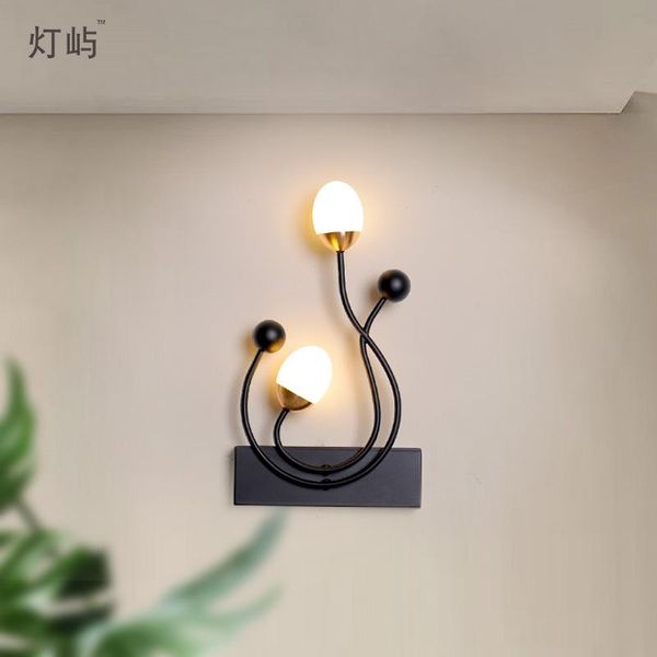 

wall lamp nordic decoration home crystal bedroom light glass ball bedside