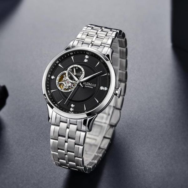 

wristwatches youth automatic mechanical watch men's student business send boyfriend gift, Slivery;brown