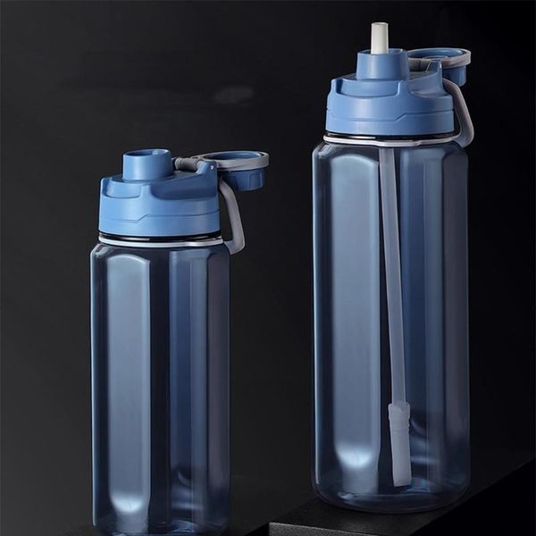 

water bottle outdoor sports straw cup portable leakproof drop resistant kettle travel fitness drinking 2000ml large capacity