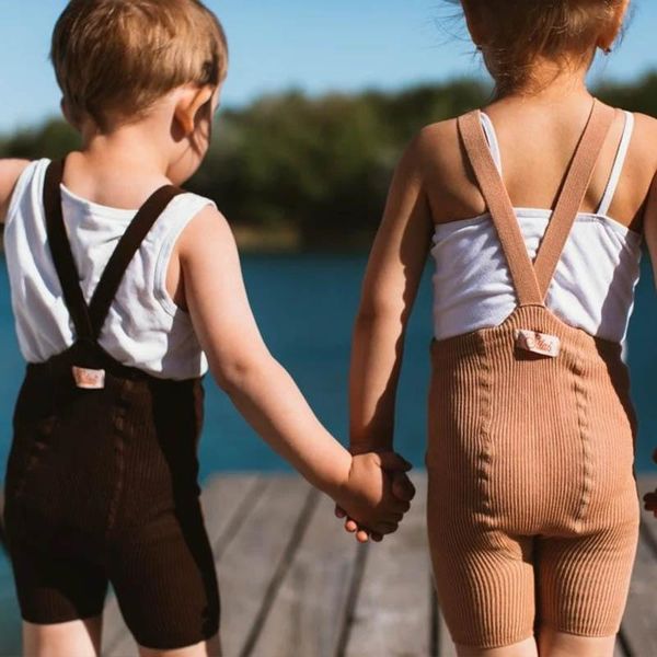 Leggings Strumpfhosen 2021 Frühling Sommer Baby Shorty Weiche Baumwolle Stricken Kinder Kinder Junge Mädchen Shorts Hosenträger