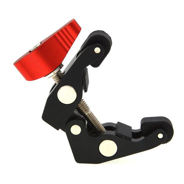 

mini aluminium alloy double ball adapter ballhead clamp with bottom clip arm mount external mic for dslr camera accessories tripods