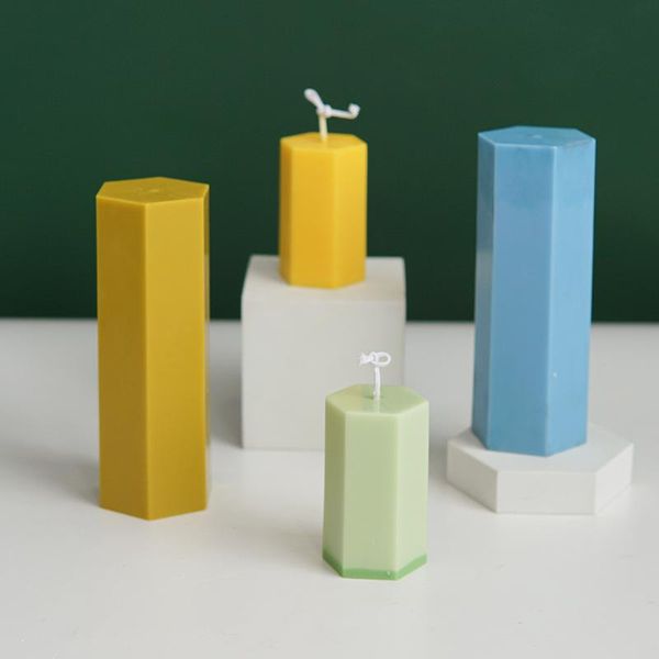 

craft tools hexagon candle mould plastic mold size column molds for making