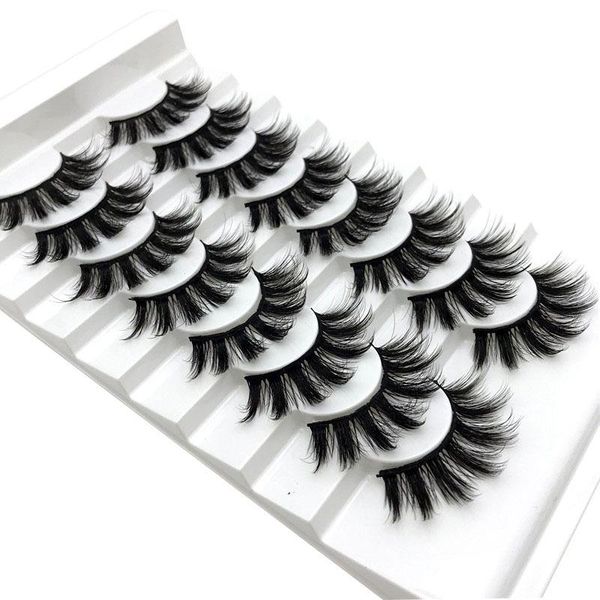 

eyelashes 8pairs 3d mink handmade wispy fluffy long false extension makeup kit