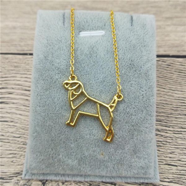 

pendant necklaces origami beagle necklace charm female male gift fashion women jewellery geometric, Silver