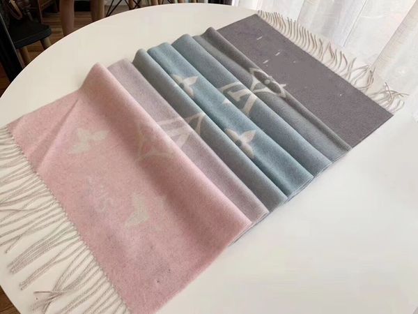 

winter cashmere scarf pashmina for women brand designer warm scarf fashion women imitate cashmere wool long shawl wrap 180x70cm, Blue;gray