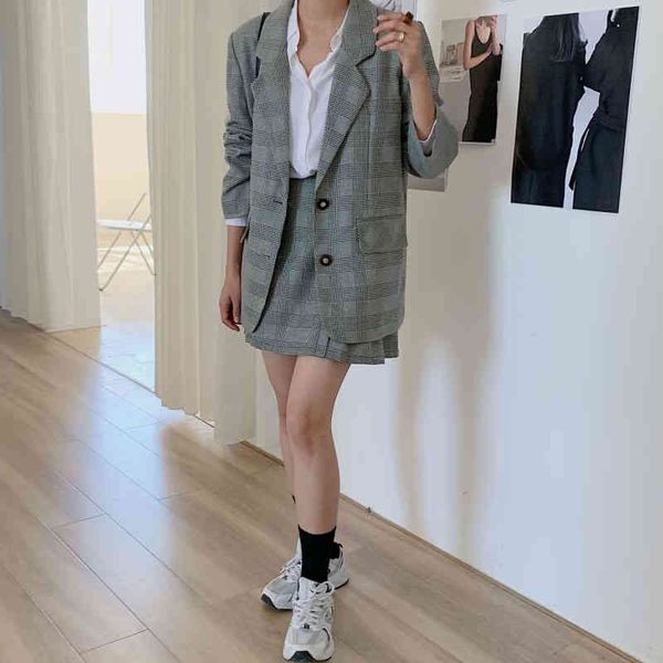 

two piece dress blazer sÃ³lido irmÃ£ fara feminino, primavera, xadrez, jaqueta com botÃµes + mini saia, 2 peÃ§as, roupa de escritÃ³rio,, White