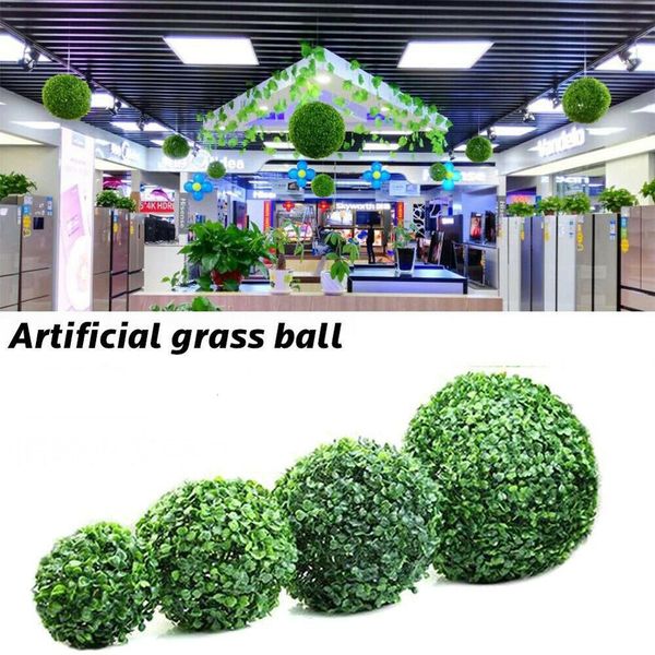 

artificial milan grass ball simulation green plants ball fake flower for wedding home shop window l office diy decoration
