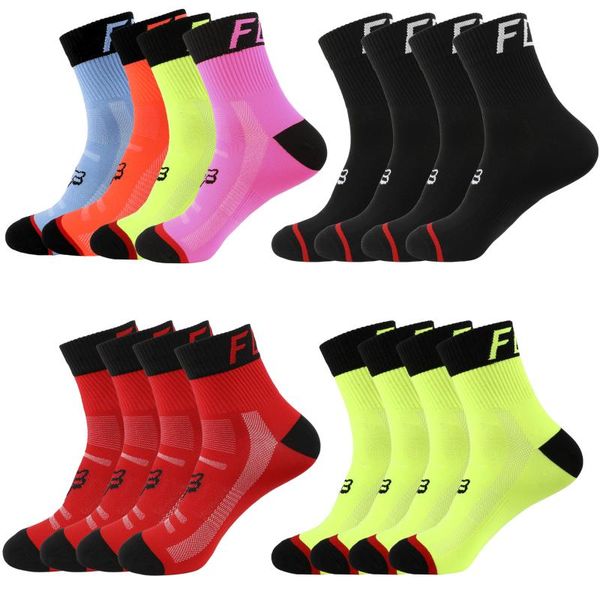 

sports socks 4 pairs cycling mens woman men compression soccer running sock basketball, Black