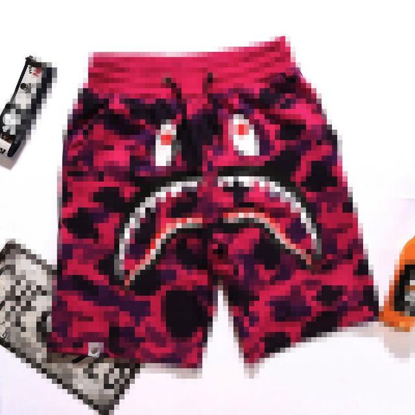 

2021 ape men's designers pants a bathing aape new pattern shark printing camouflage cotton shorts for men casual wear, Black