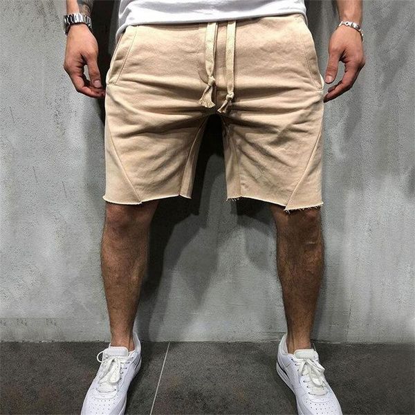 

men's shorts summer casual men solid color bermuda jogging running fitness basketball high street hip hop, White;black