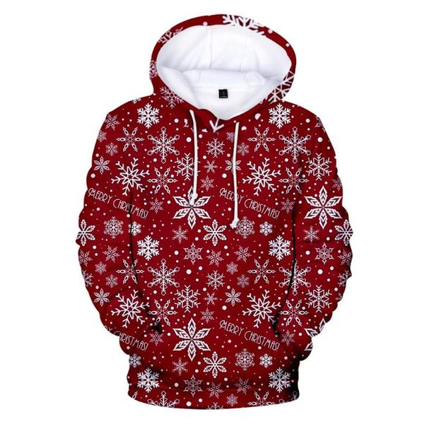 

christmas 2021 3d hoodies sweatshirts women men clothes autumn pullover long sleeve hooded oversized hoody women's &, Black