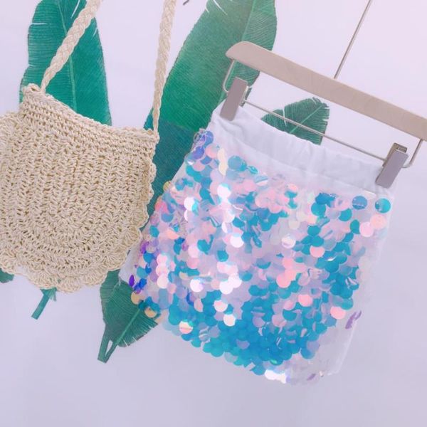 

skirts girls baby sequined summer fashion mini a-line for children kids princess clothes bling blng ws560, Blue
