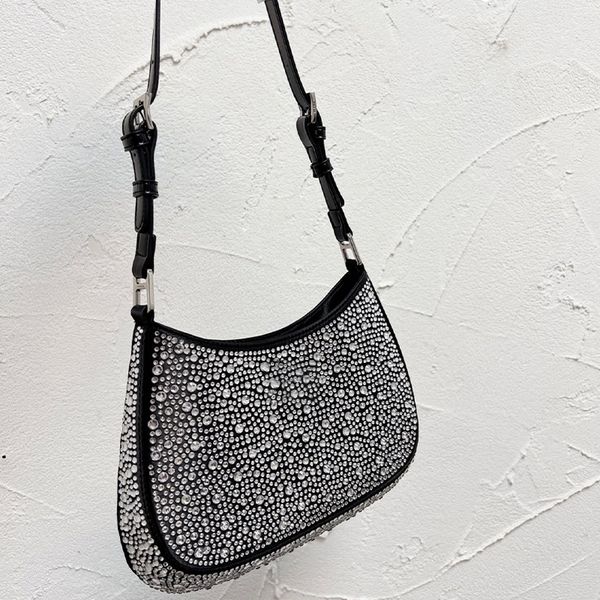 Brillante Umhängetasche, Designer-Damenmode, Handtasche, Taschen, Geldbörse, 24 cm