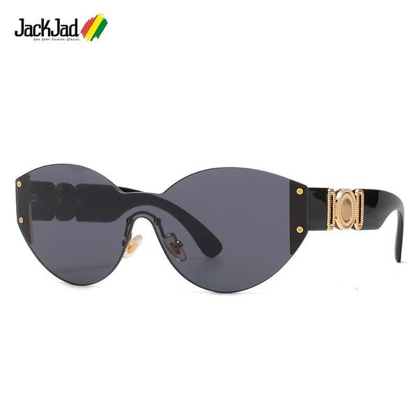 

jackjad 2021 cool unique rimless style luxury sunglasses women men fashion modern brand design sun glasses 2224, White;black