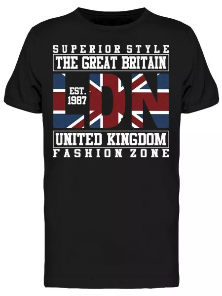 

Great Britain London Men's Tee -Image by Shutterstock, White;black
