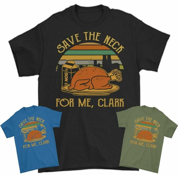 

griswold christmas t-shirt save the neck for me clarke, White;black