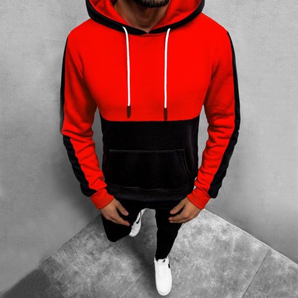 

men's hoodies & sweatshirts mens patchwork fleece pullover clothing man fashion hip hop streetwear harajuku long sleeve winter, Black