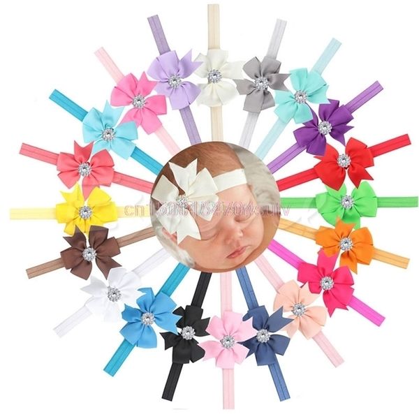

10pcs born baby girl headband infant toddler bow hair band girls accessories #h055# 211023, Slivery;white