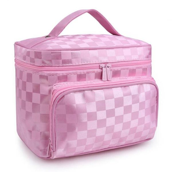 

travel cosmetic bag women zipper make up polyester high capacity makeup case handbag organizer storage wash bath bags & cases