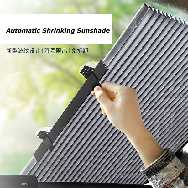 

car sunshade suv truck front windshield retractable rear window sun visior heat insulation uv protection curtain 45cm/65cm/70cm