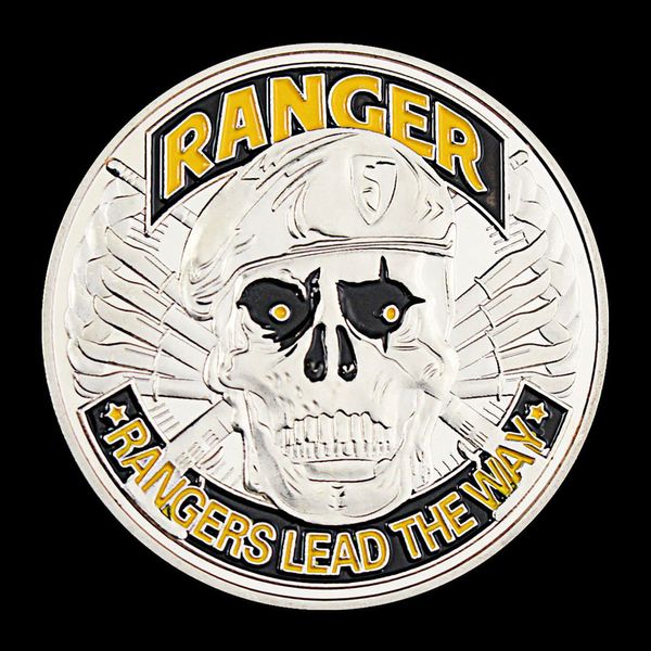 

Challenge Coin United States Army Ranger Souvenir Silver Plated Coins Rangers Lead The Way Veteran Collectible Commemorative Coin