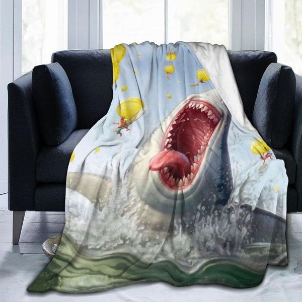 

blankets cute 3d printing flannel blanket sheet bedding soft bed cover home textile decoration blanketshark