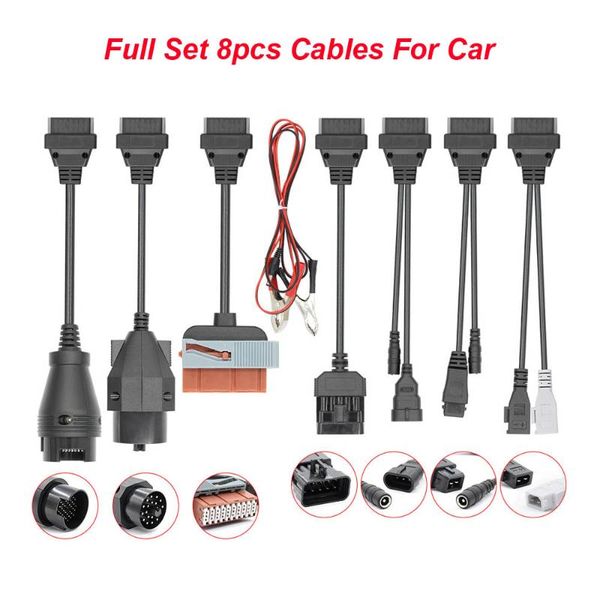 

code readers & scan tools car cables 8 in 1 for vci these are converter adapters between obd2 16pin and obd1 plug old cars.