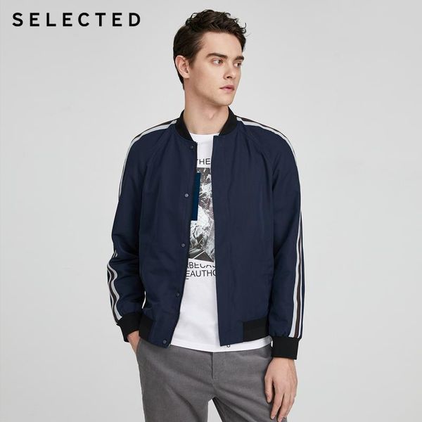 

men's baseball collar contrast handsome casual jacket s|4201om518 jackets, Black;brown