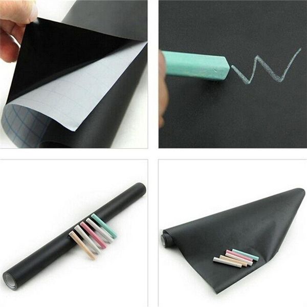 

wallpapers 1pcs removable blackboard chalkboard wall stickers wallpaper for kids 60*200cm