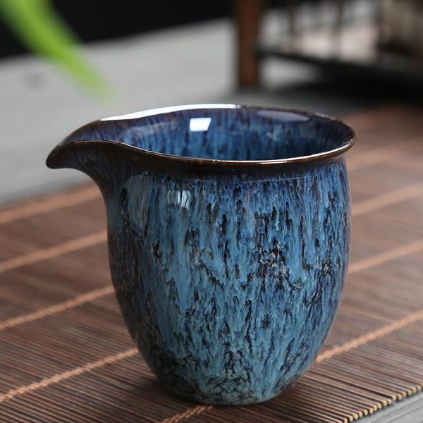 

cups & saucers creative ceramic portable temmoku glaze kiln tea cup filter strainer chinese retro chahai set accessories