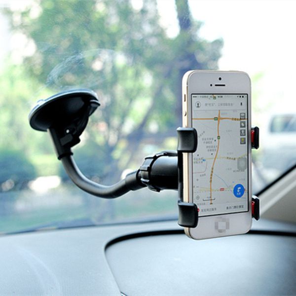 Nuovo supporto per telefono girevole a 360 ° Supporto per parabrezza Staffa per cruscotto universale Telefoni cellulari GPS Rotazione flessibile Supporto per ventosa a vuoto Accessori per auto